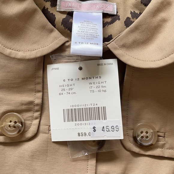 Janie & Jack trench coat *NWT* 6-12 months $59 - Picture 11 of 11